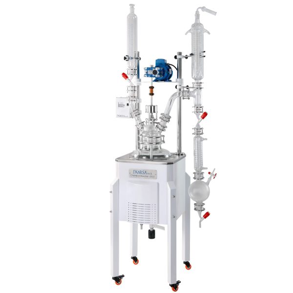 راکتورشیمیایی دوجداره با ژاکت استیل و مخزن شیشه ای | chemical reactor